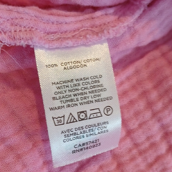 LOFT Pink Blouse with Textured Fabric and Relaxed Fit - Picture 6 of 7